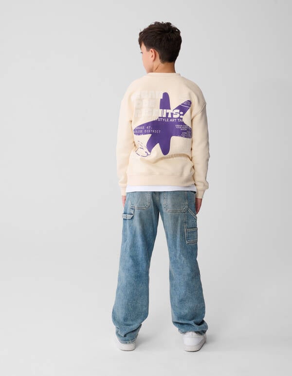 Urban Artwork Sweater Beige SHOEBY BOYS