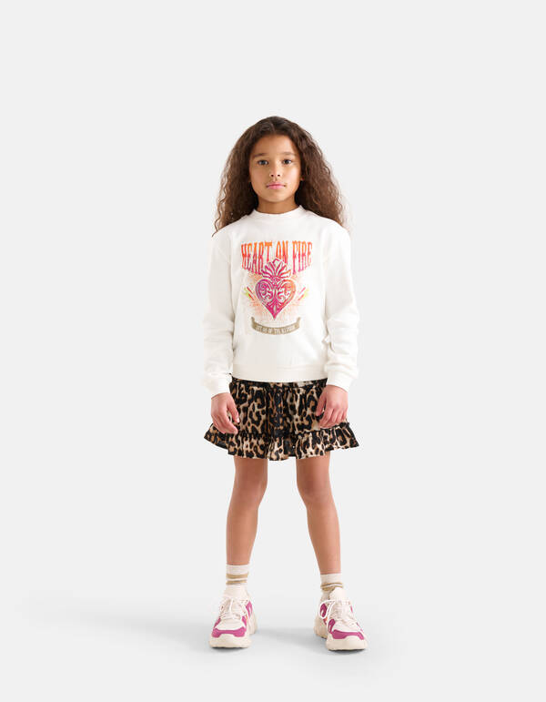 Artwork Sweater Gebroken Wit SHOEBY GIRLS