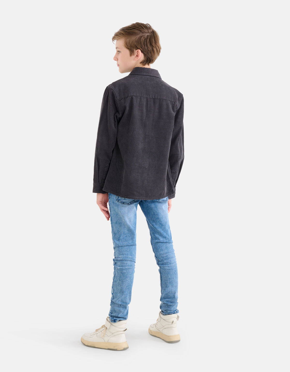 Corduroy Overhemd Donkergrijs SHOEBY BOYS