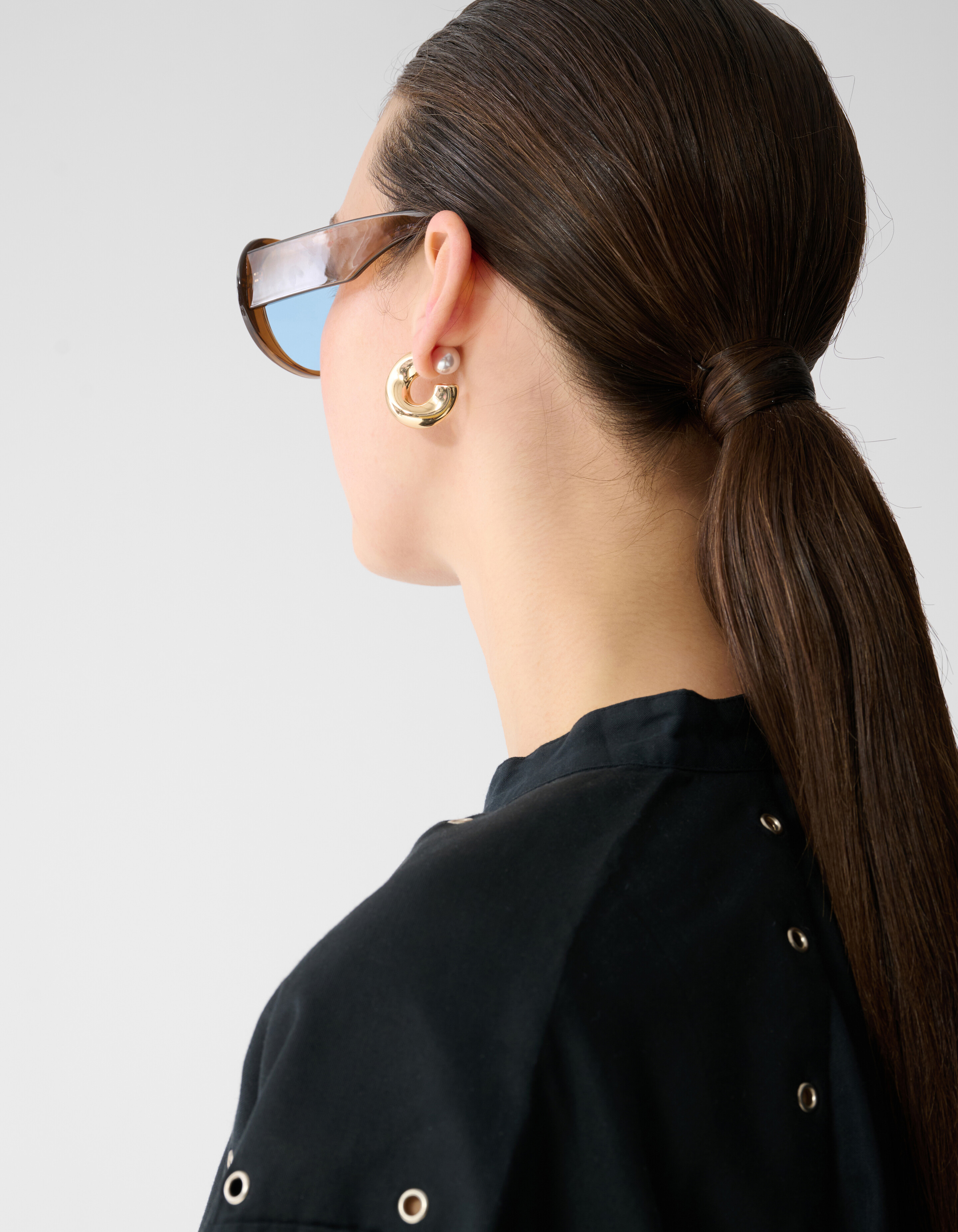 Clean Parel Hoop Oorbellen Goud SHOEBY ACCESSOIRES