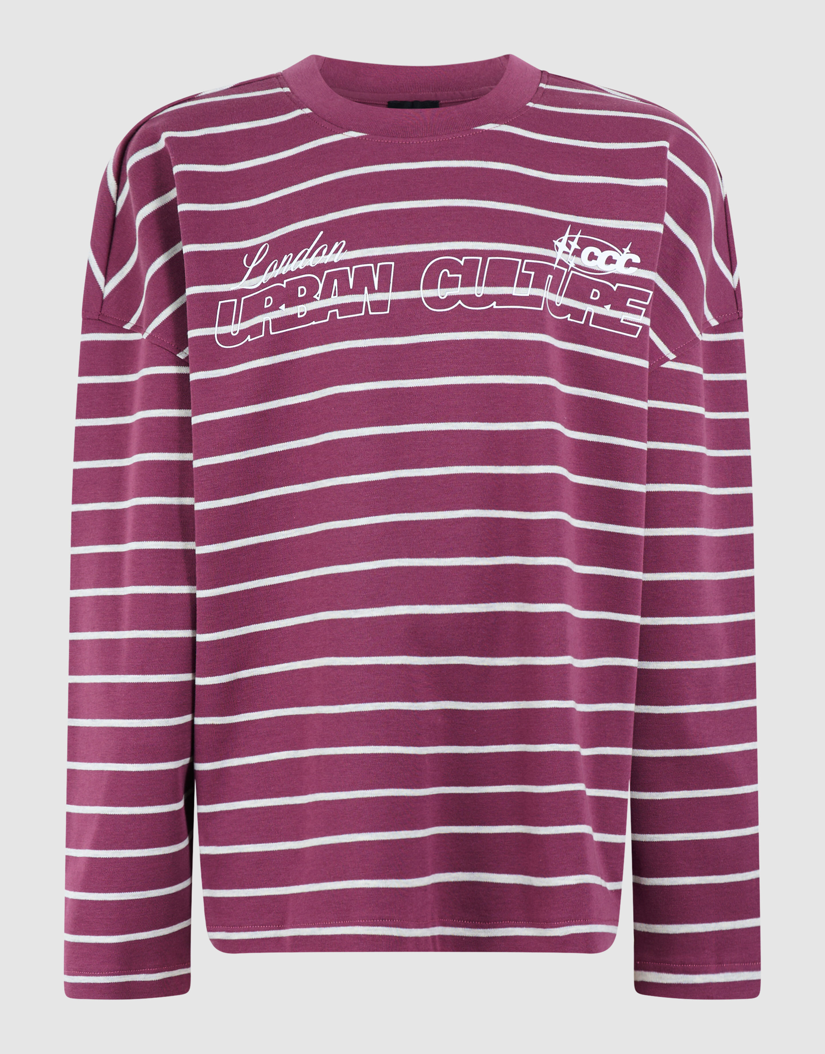 Striped Longsleeve T-shirt Donkerrood SHOEBY BOYS
