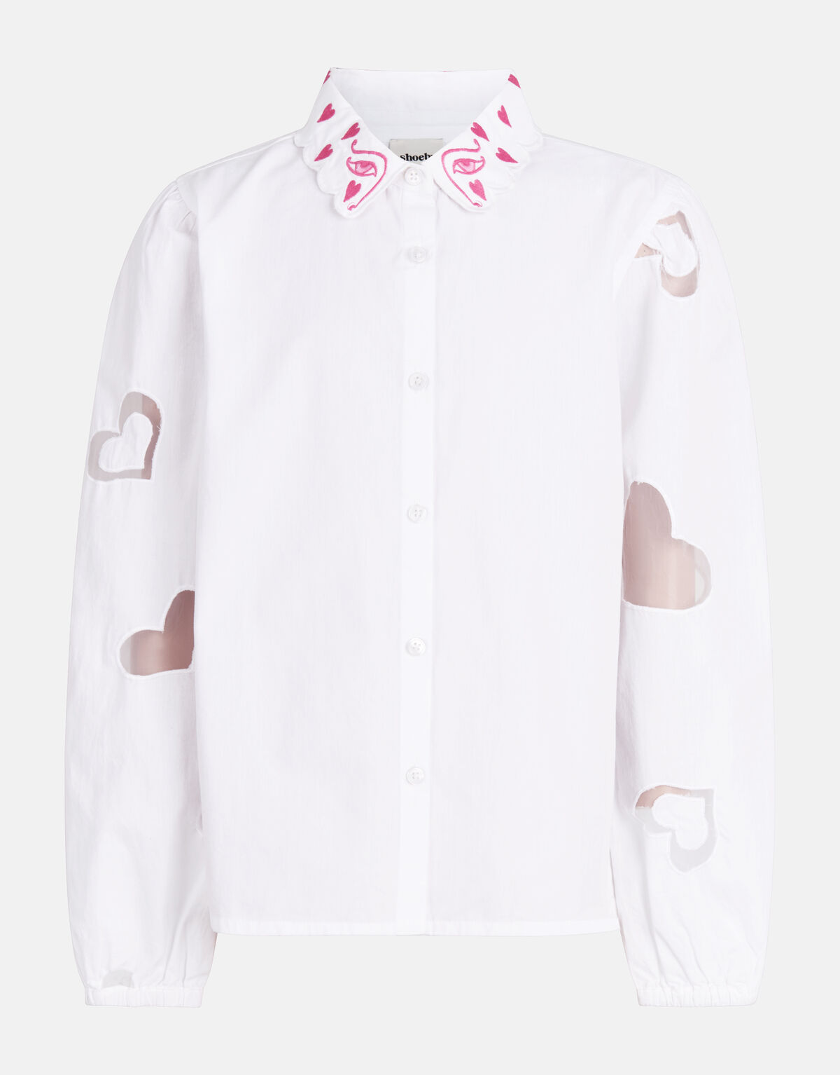 Mesh Blouse Wit SHOEBY GIRLS