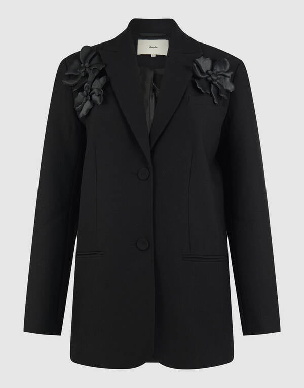 Flower Blazer Zwart By Mieke SHOEBY WOMEN