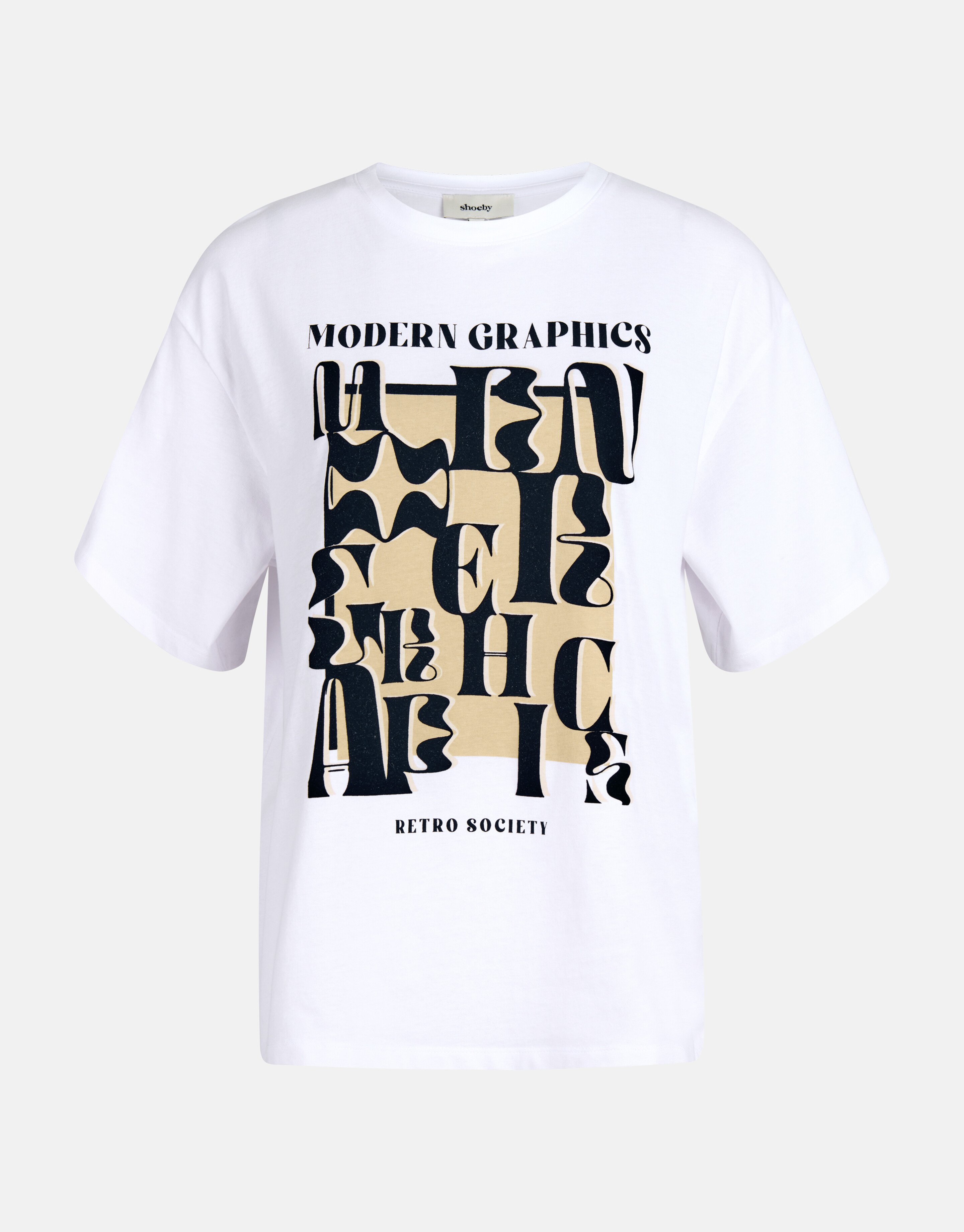 Grafisch Artwork T-shirt Wit SHOEBY WOMEN