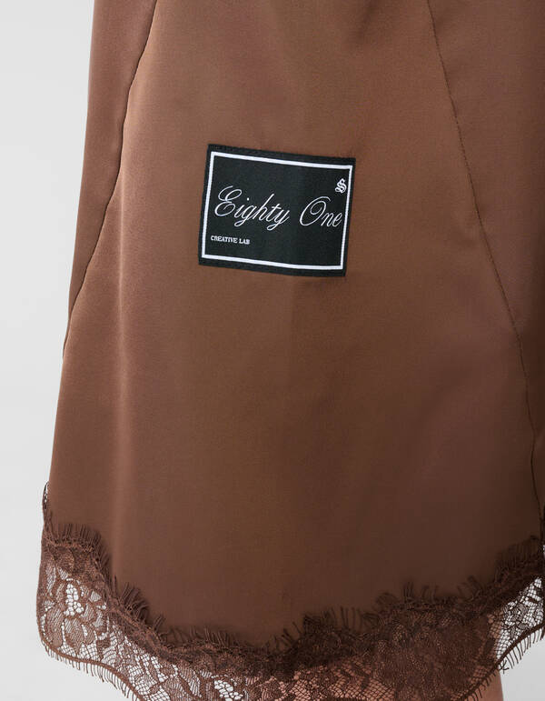 Asymmetrische Kanten Rok Bruin SHOEBY WOMEN