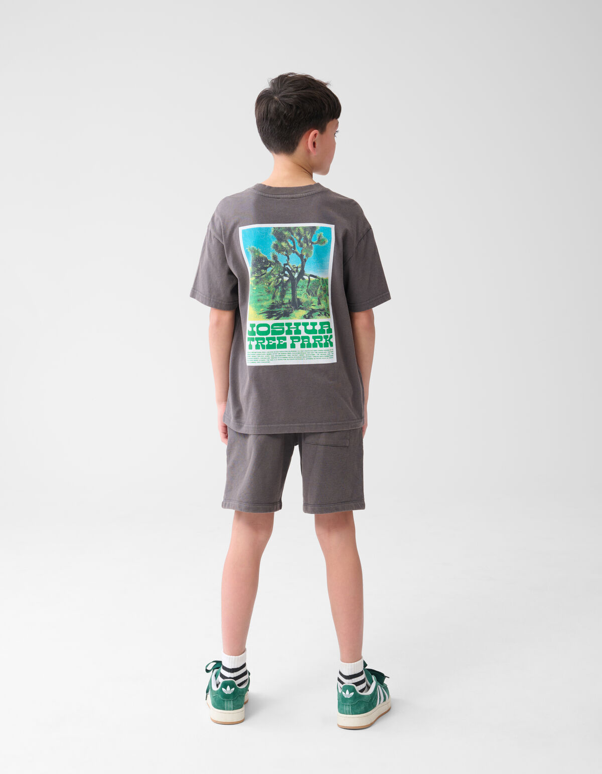 Tekst Short Donkergrijs SHOEBY BOYS