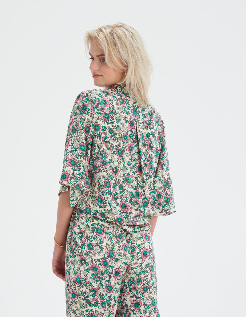 Printed Kimono Top
