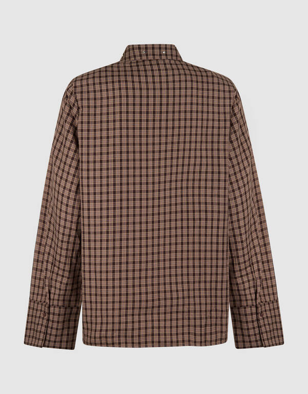 Ruiten Shoulder Strass Blouse Bruin SHOEBY WOMEN