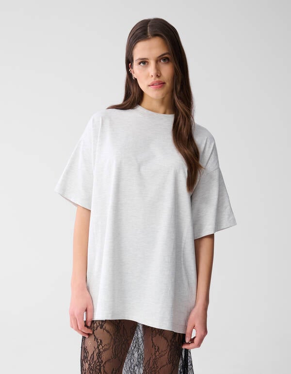Oversized T-shirt Lichtgrijs By Monica SHOEBY WOMEN