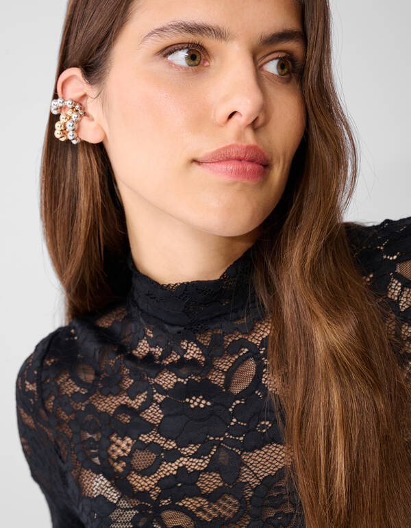 Kanten Top Zwart SHOEBY WOMEN