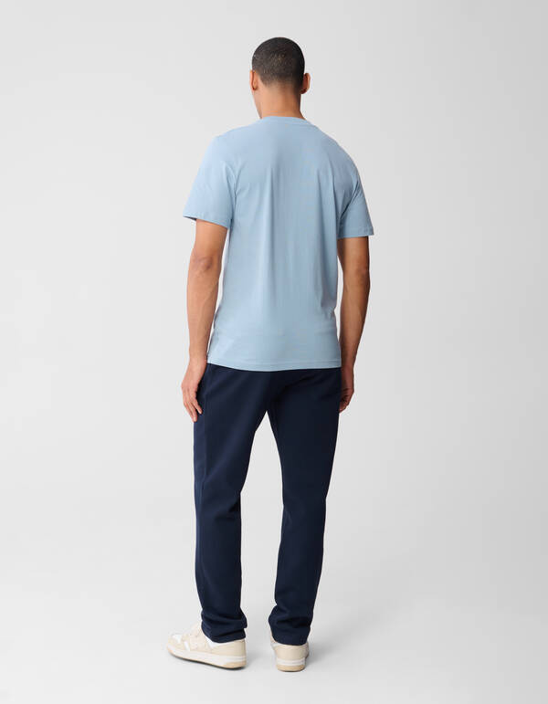 Striped Logo Artwork T-shirt Lichtblauw SHOEBY MEN