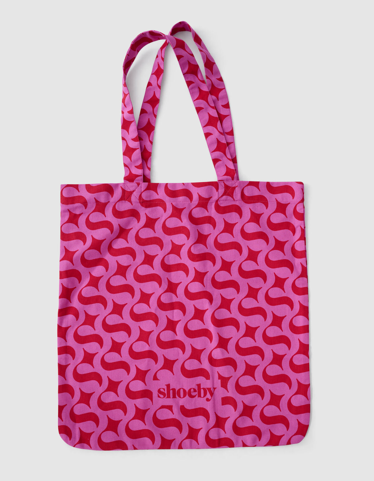 Shoeby Logo Shopper Roze/Rood SHOEBY ACCESSOIRES