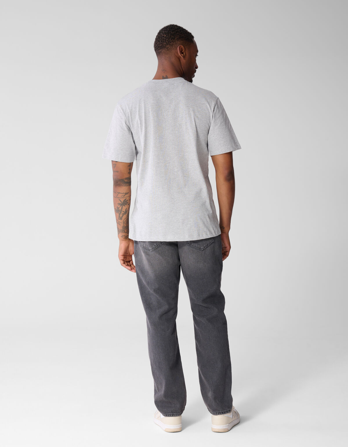Diagonal T-shirt Lichtgrijs SHOEBY MEN