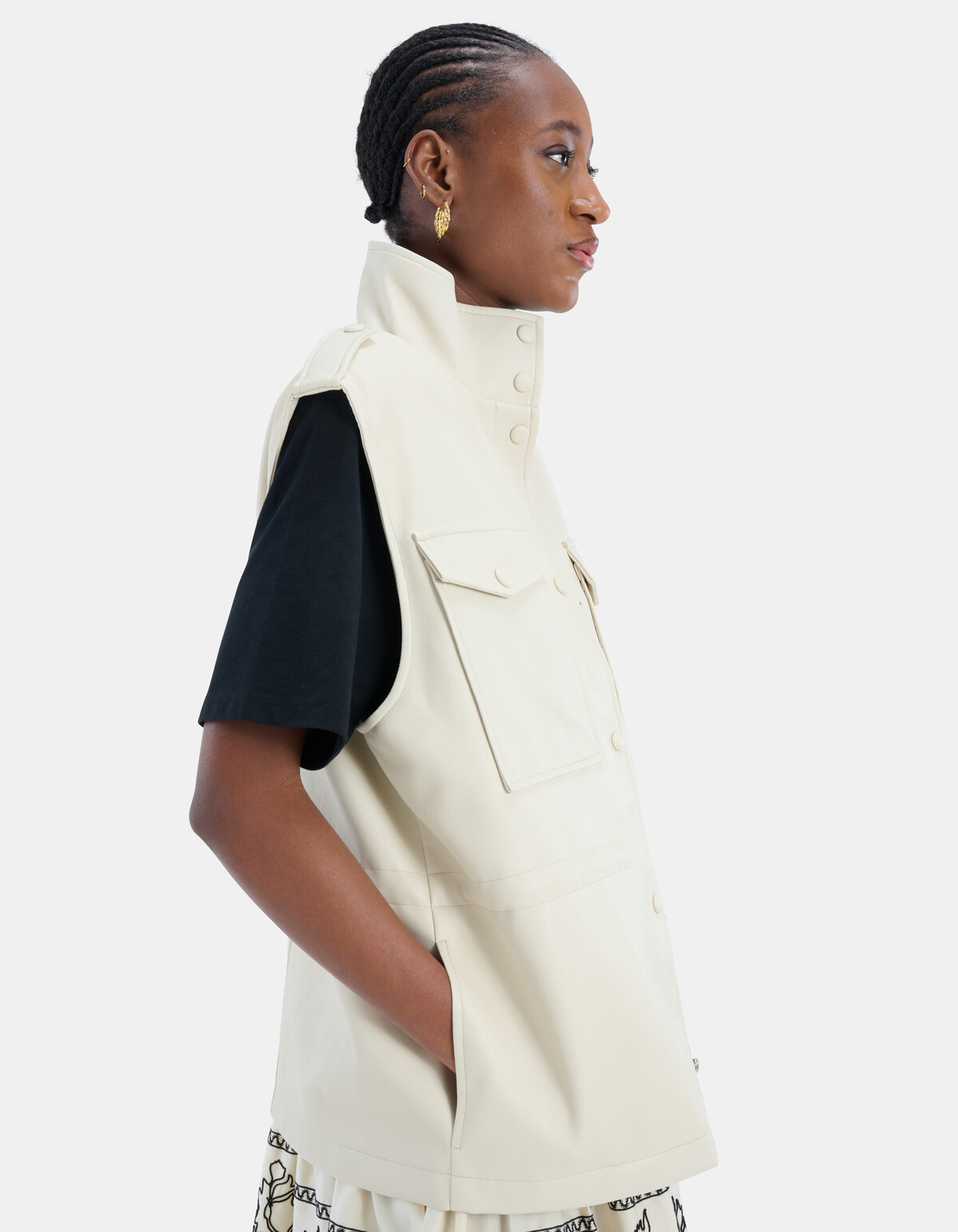 Vegan Leather Cargo Gilet EKSEPT