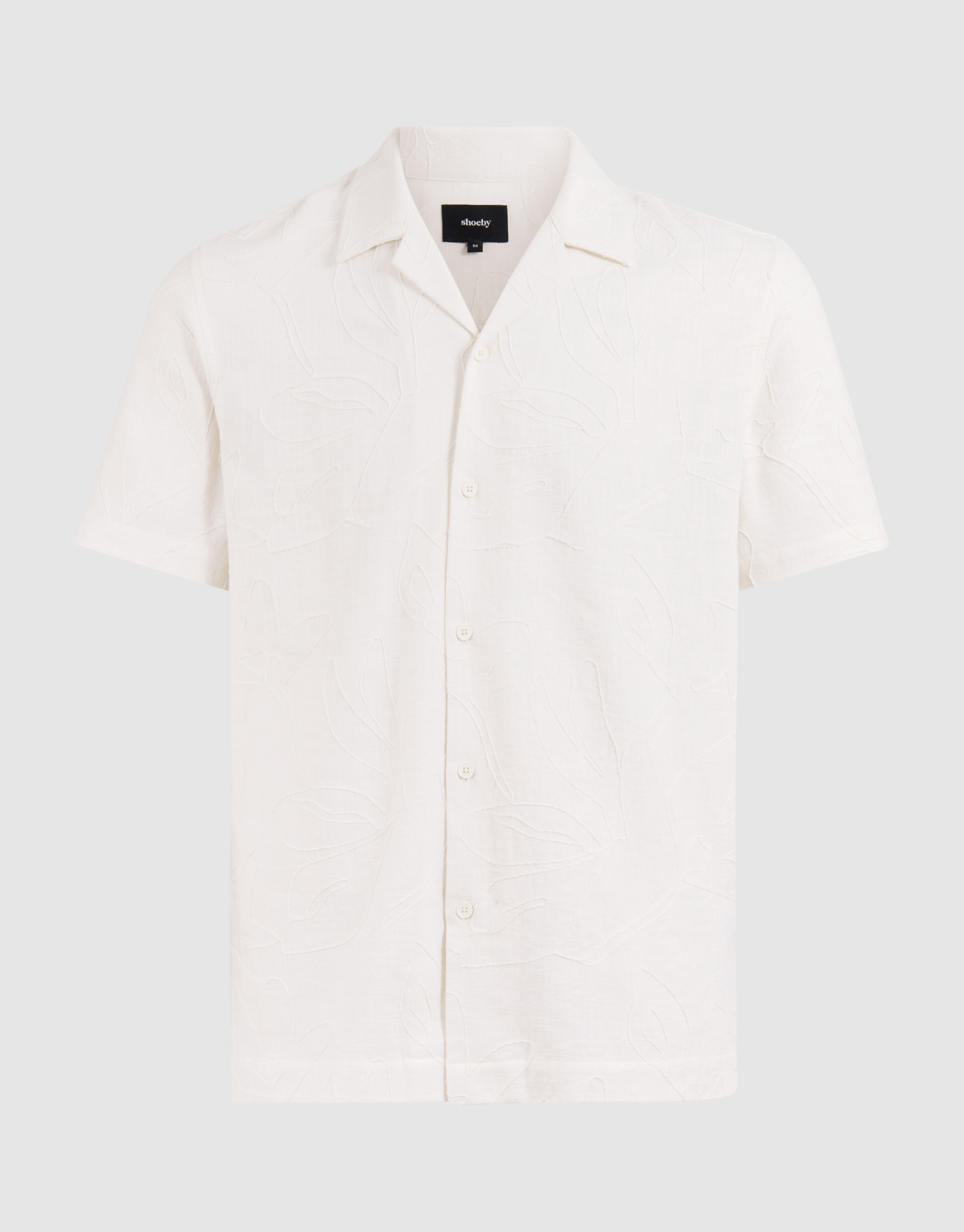 Flower Structuur Shirt Gebroken Wit SHOEBY MEN
