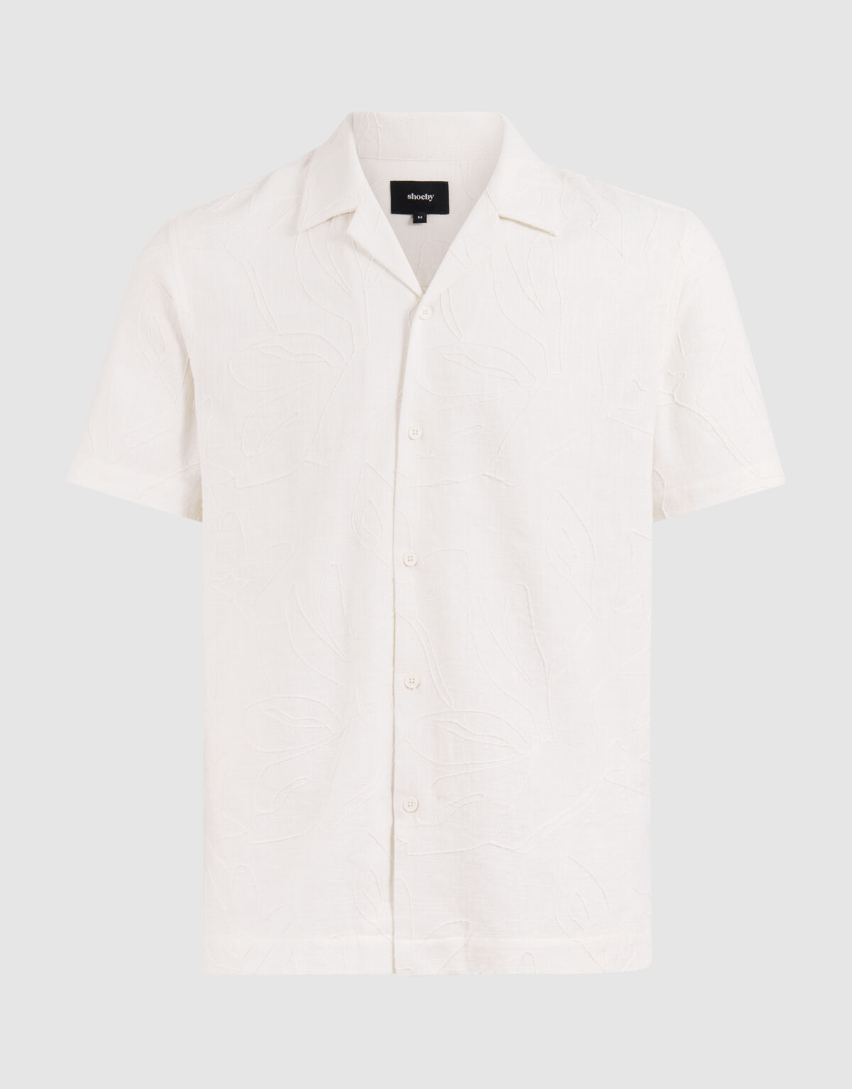 Flower Structuur Shirt Gebroken Wit SHOEBY MEN