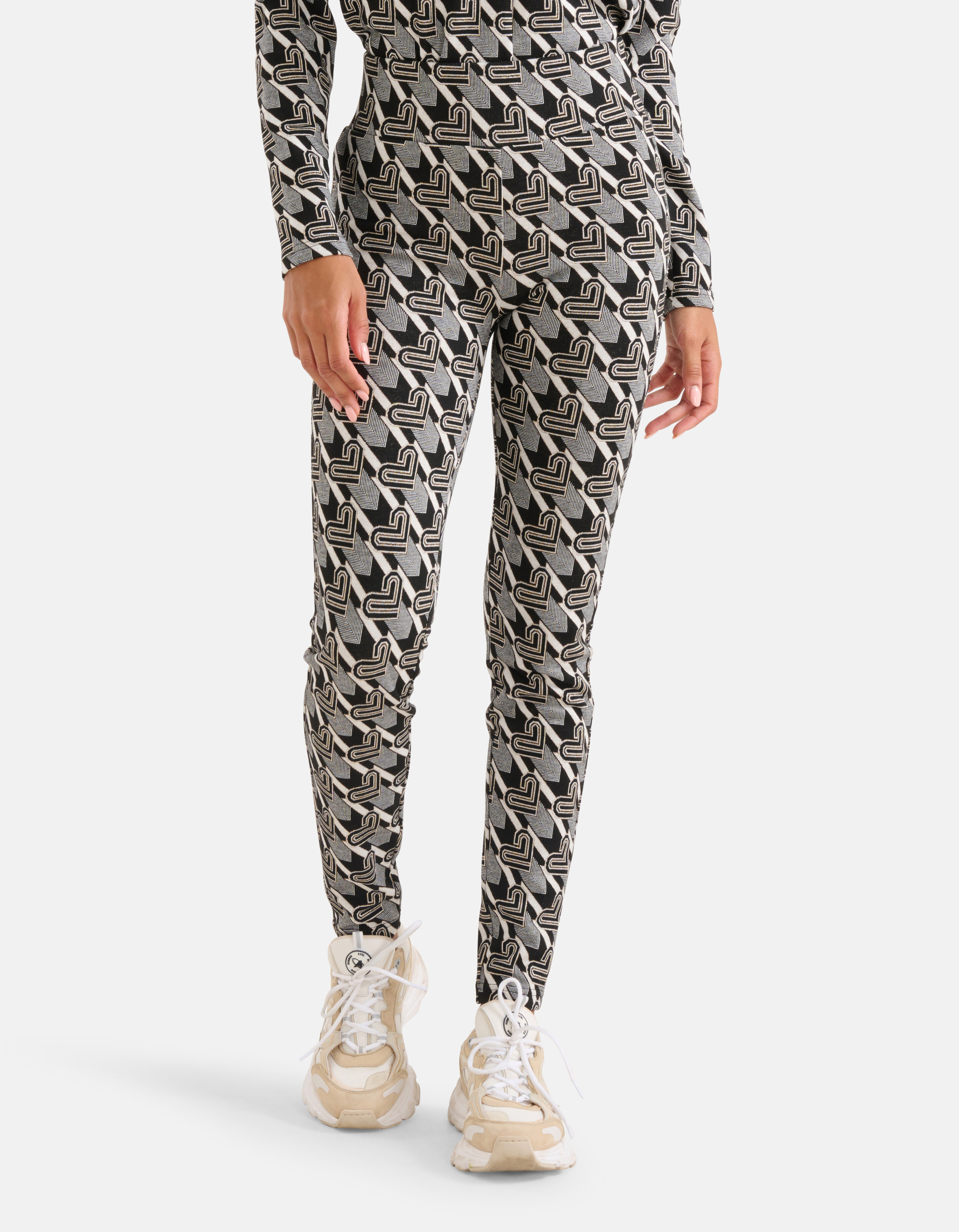 Monogram Legging Zwart/Wit SHOEBY WOMEN