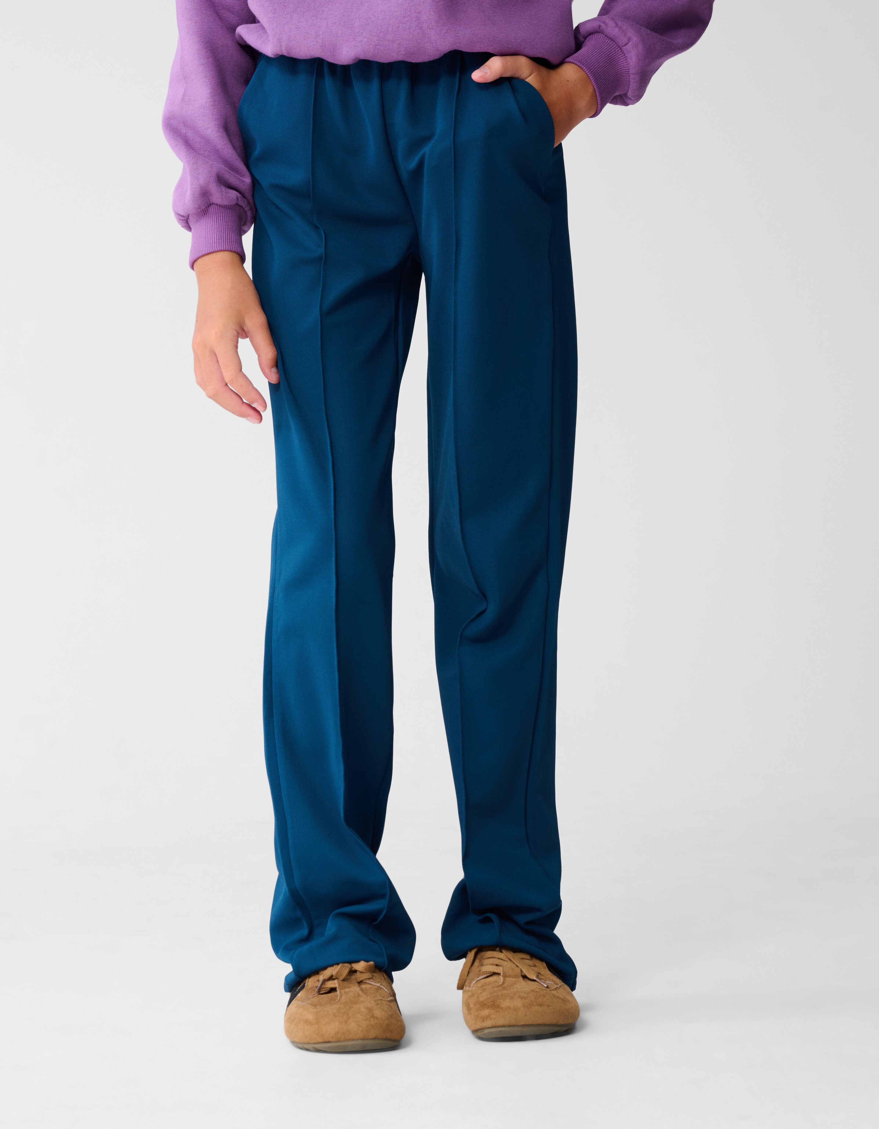 Basis Wide Leg Broek Donkerblauw SHOEBY GIRLS