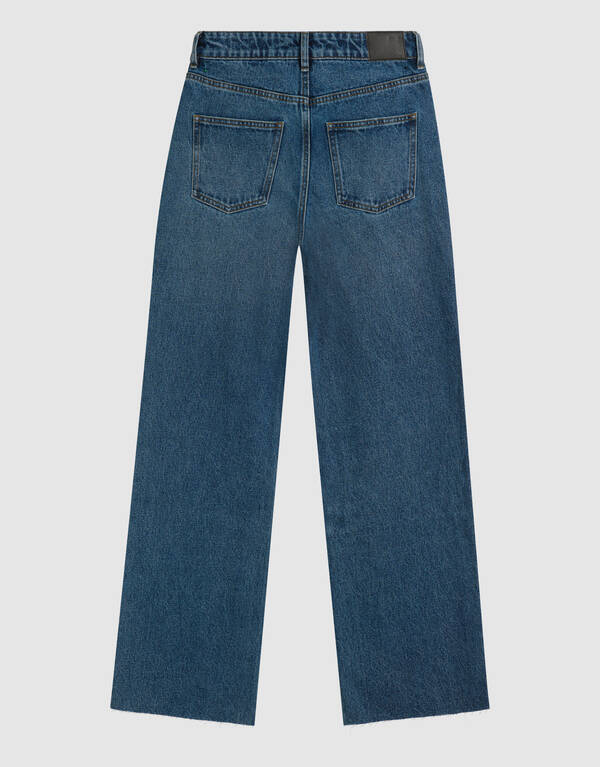 Wide Leg Fit Jeans Extra Lang Donkerblauw SHOEBY WOMEN