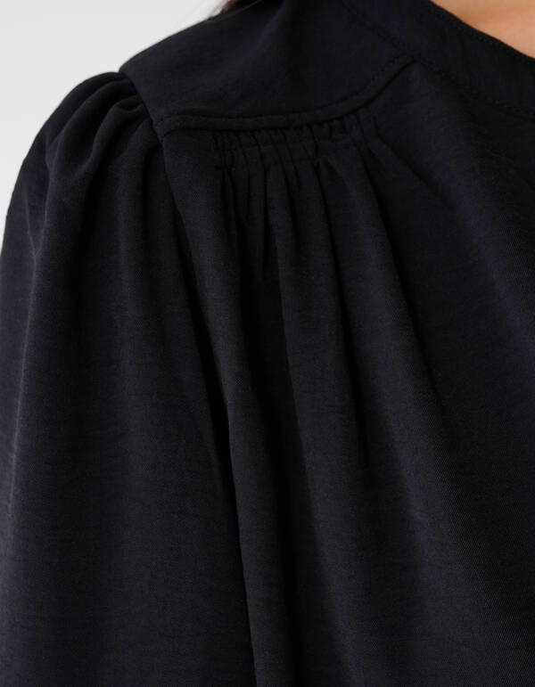 Twist Korte Mouwen Top Zwart SHOEBY WOMEN