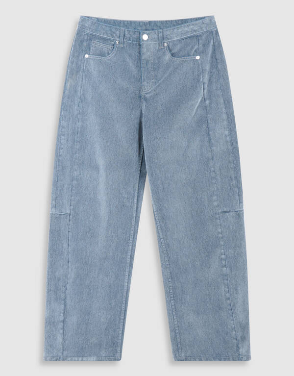Velvet Barrel Fit Jeans Donkergrijs SHOEBY WOMEN