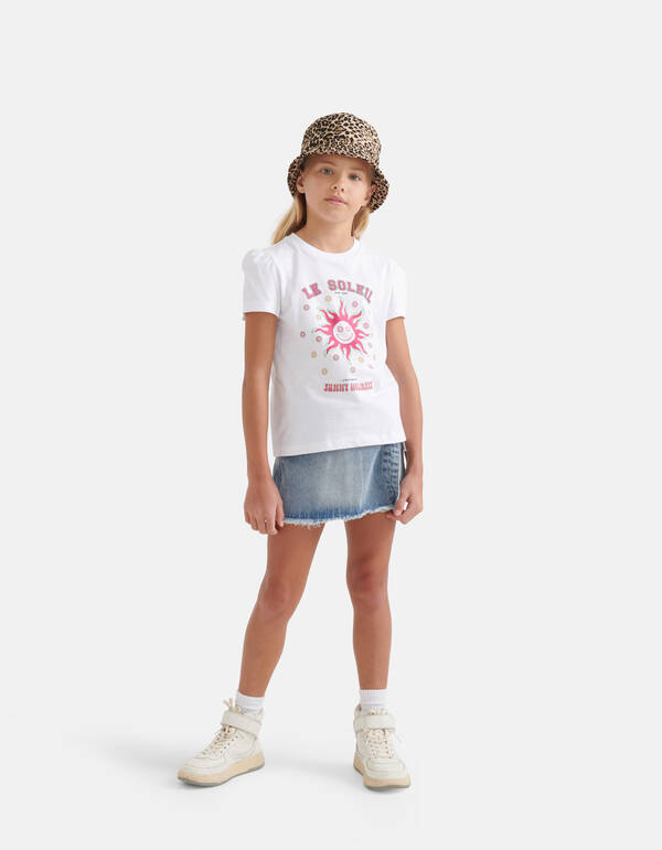 Printed T-shirt Wit SHOEBY GIRLS