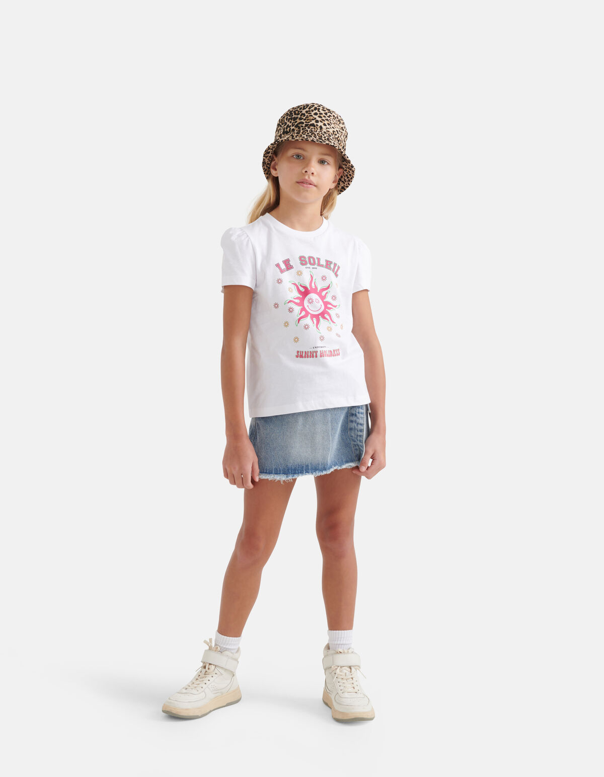Printed T-shirt Wit SHOEBY GIRLS
