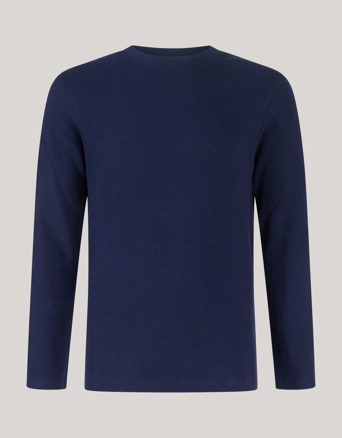 Structuur Jersey Longsleeve Donkerblauw SHOEBY MEN