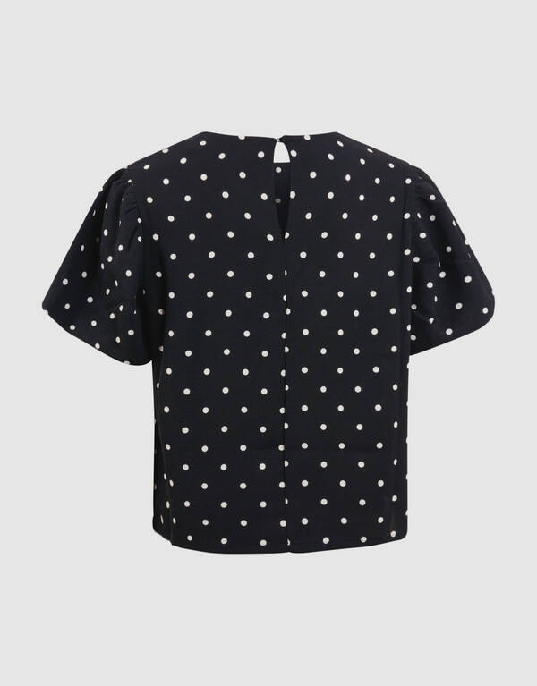 Twist Polkadot Top Zwart SHOEBY GIRLS