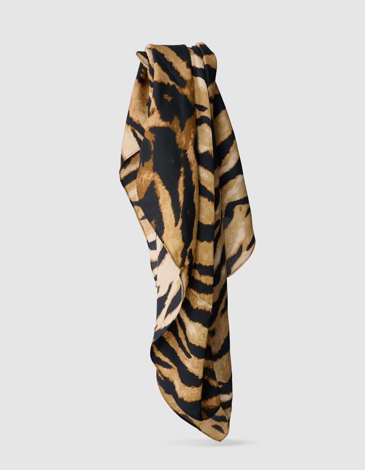 Satijnen Tiger Sjaal Bruin SHOEBY ACCESSOIRES