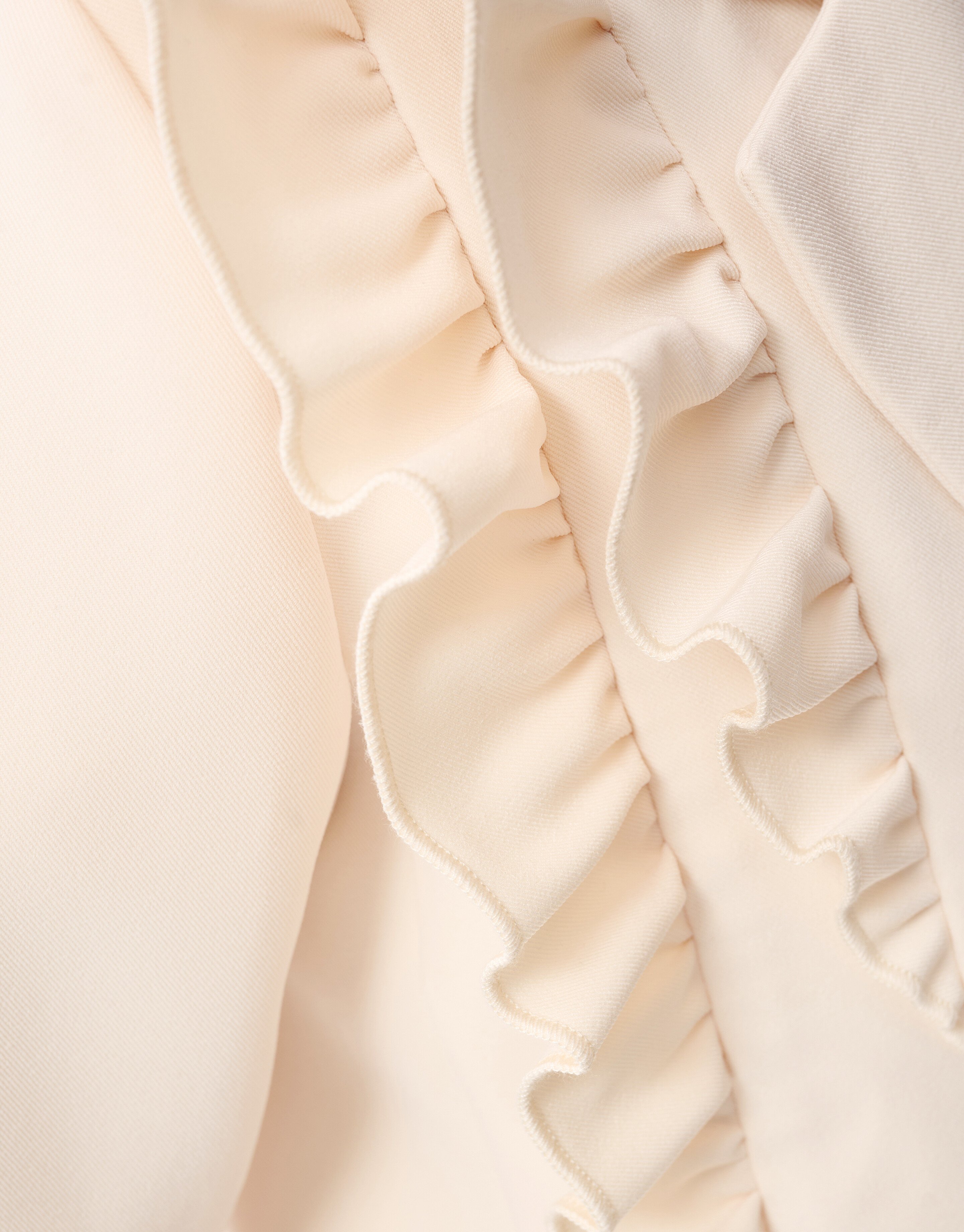 Cropped Ruffle Blazer Lichtgeel SHOEBY GIRLS