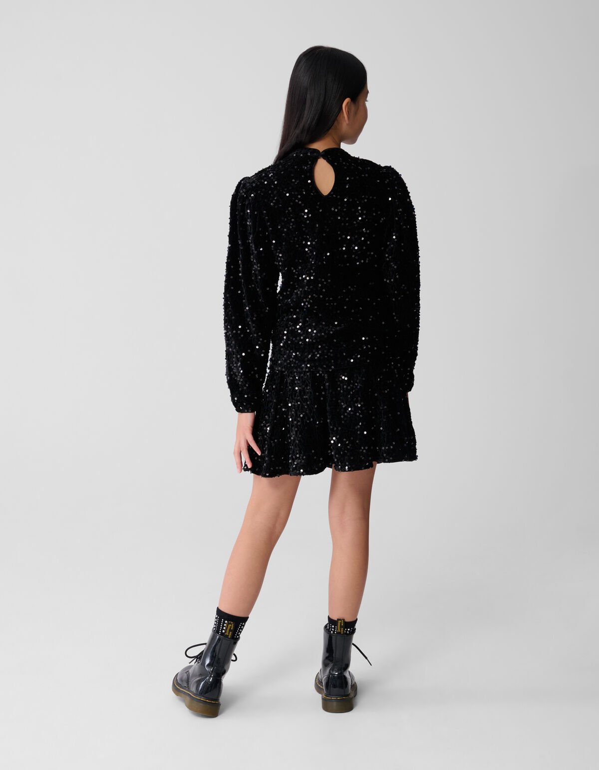 Sequin Mini Rok Zwart SHOEBY GIRLS