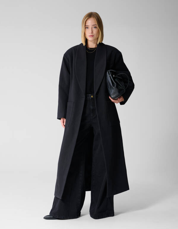 Oversized Mantel Zwart By Lonneke SHOEBY WOMEN