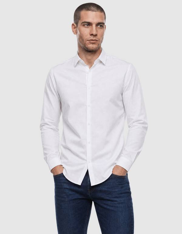 Basis Overhemd Wit SHOEBY MEN