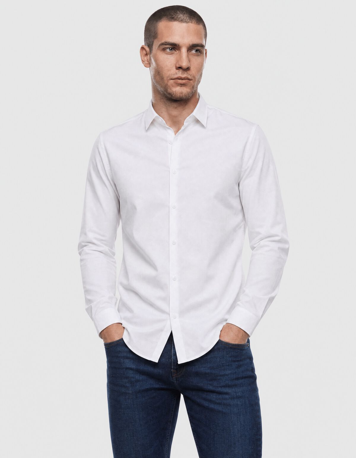 Basis Overhemd Wit SHOEBY MEN