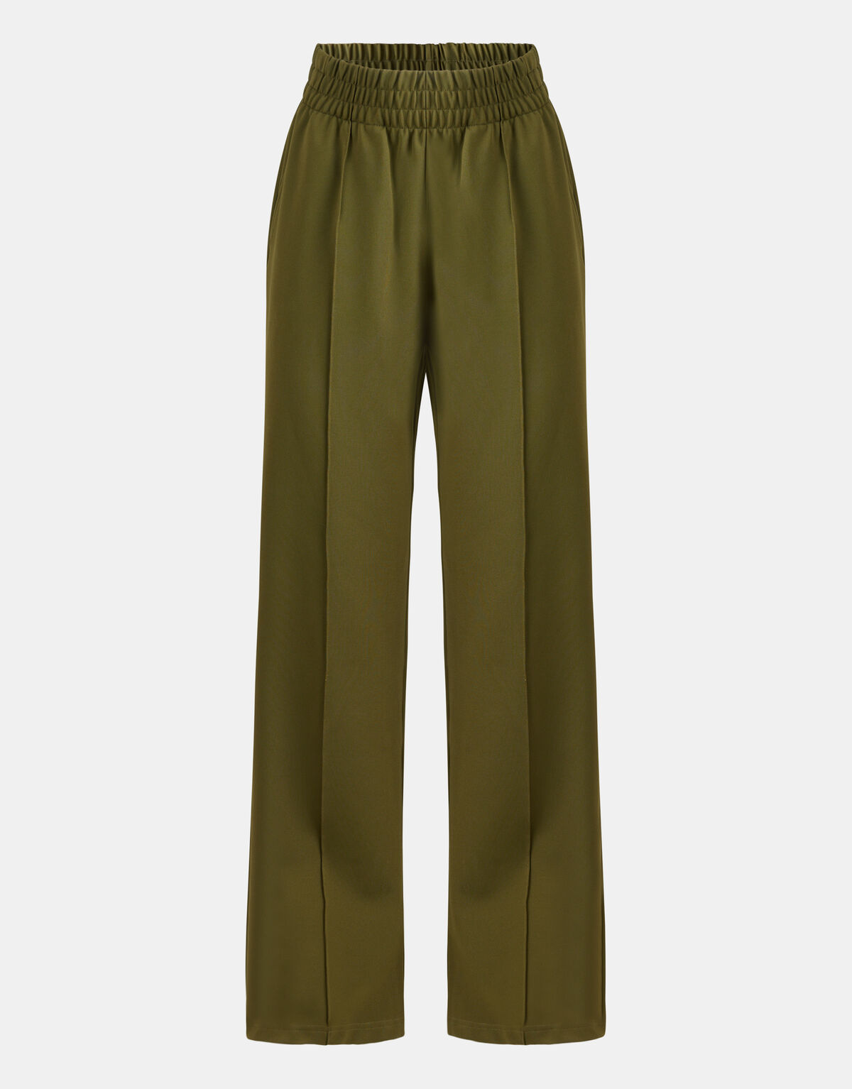 Basis Wide Leg Broek Donkergroen SHOEBY WOMEN