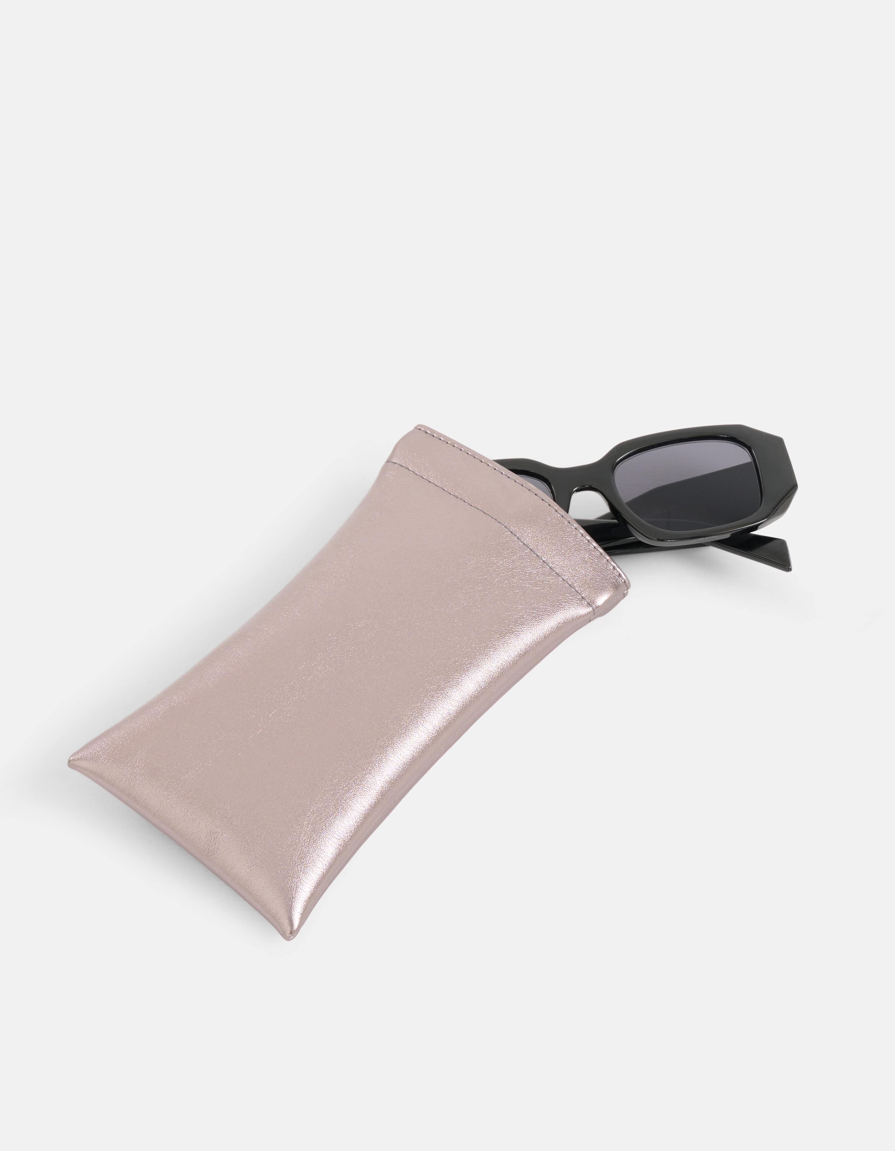 Wijde Rechthoekige Zonnebril Zwart SHOEBY ACCESSOIRES