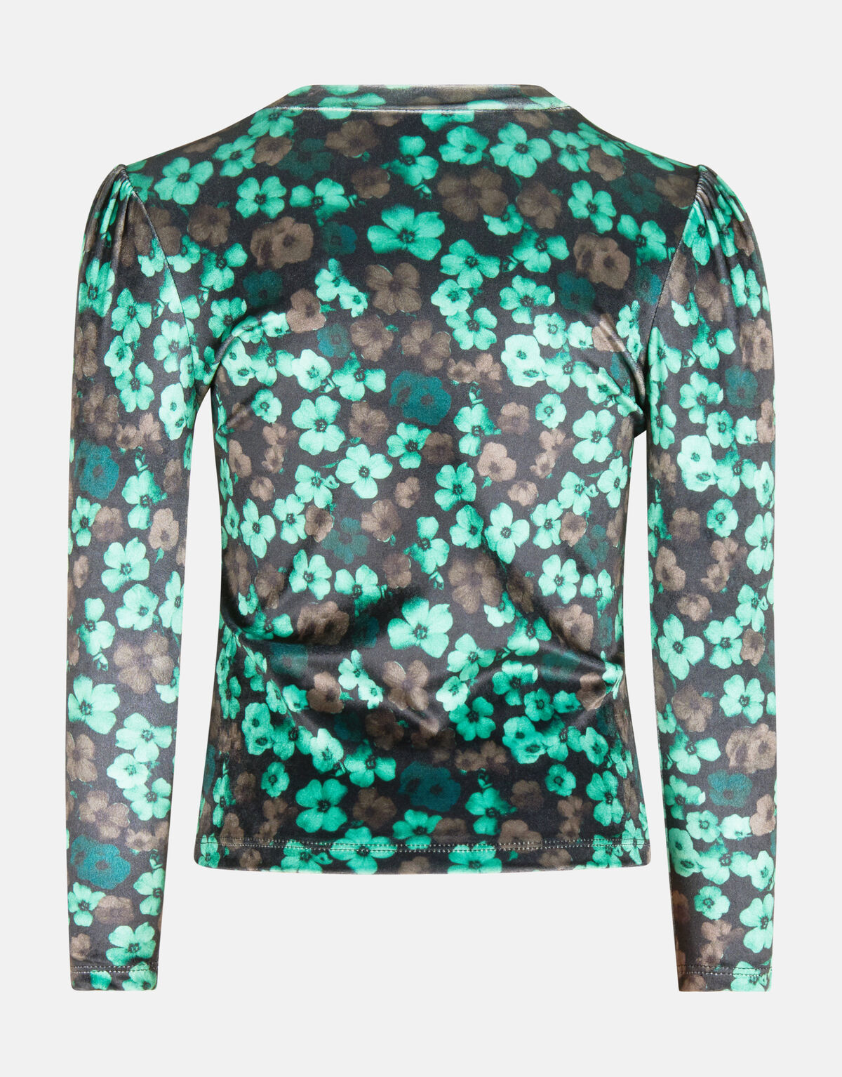 Velvet Bloemenprint Top Groen SHOEBY GIRLS