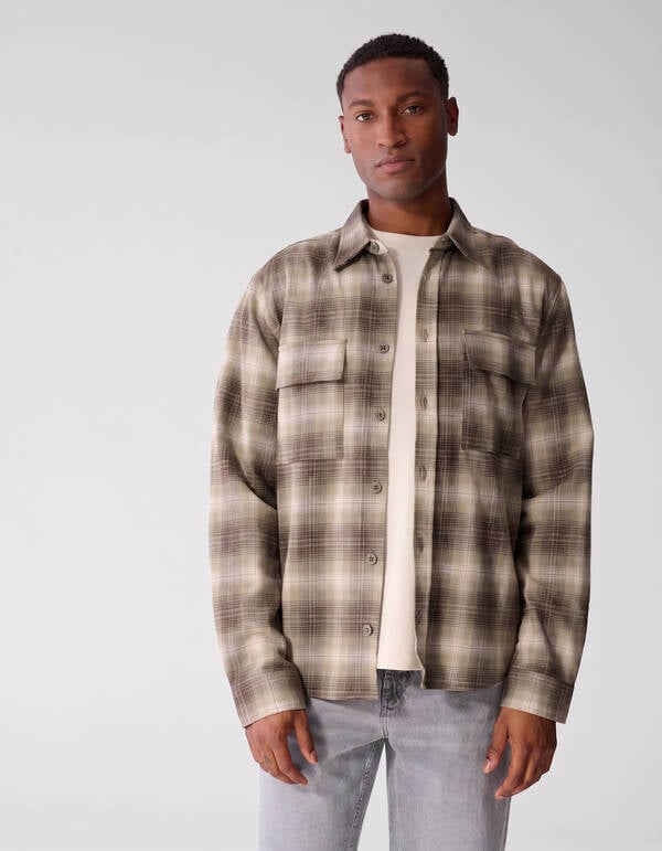 Check Overshirt Groen SHOEBY MEN