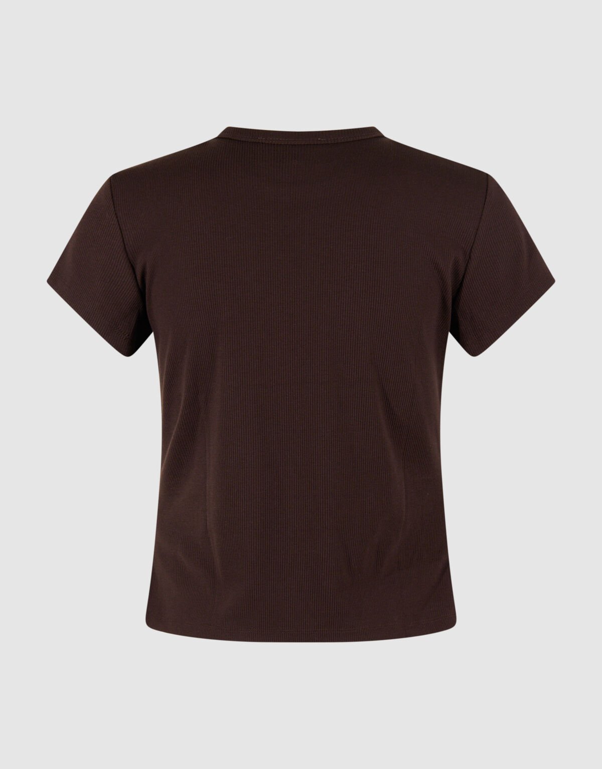 Rib T-shirt Bruin SHOEBY WOMEN