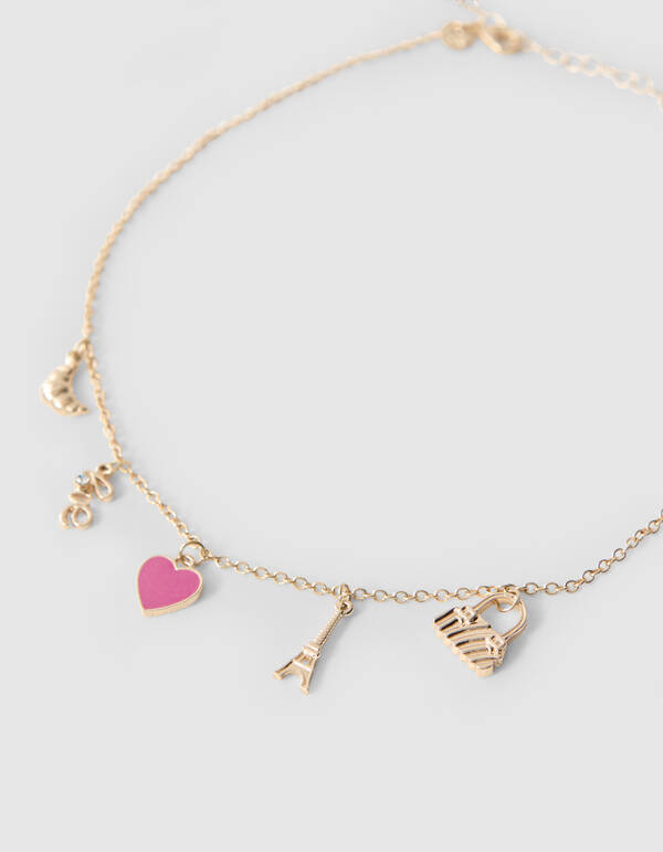 Paris Charm Ketting Goud SHOEBY ACCESSOIRES
