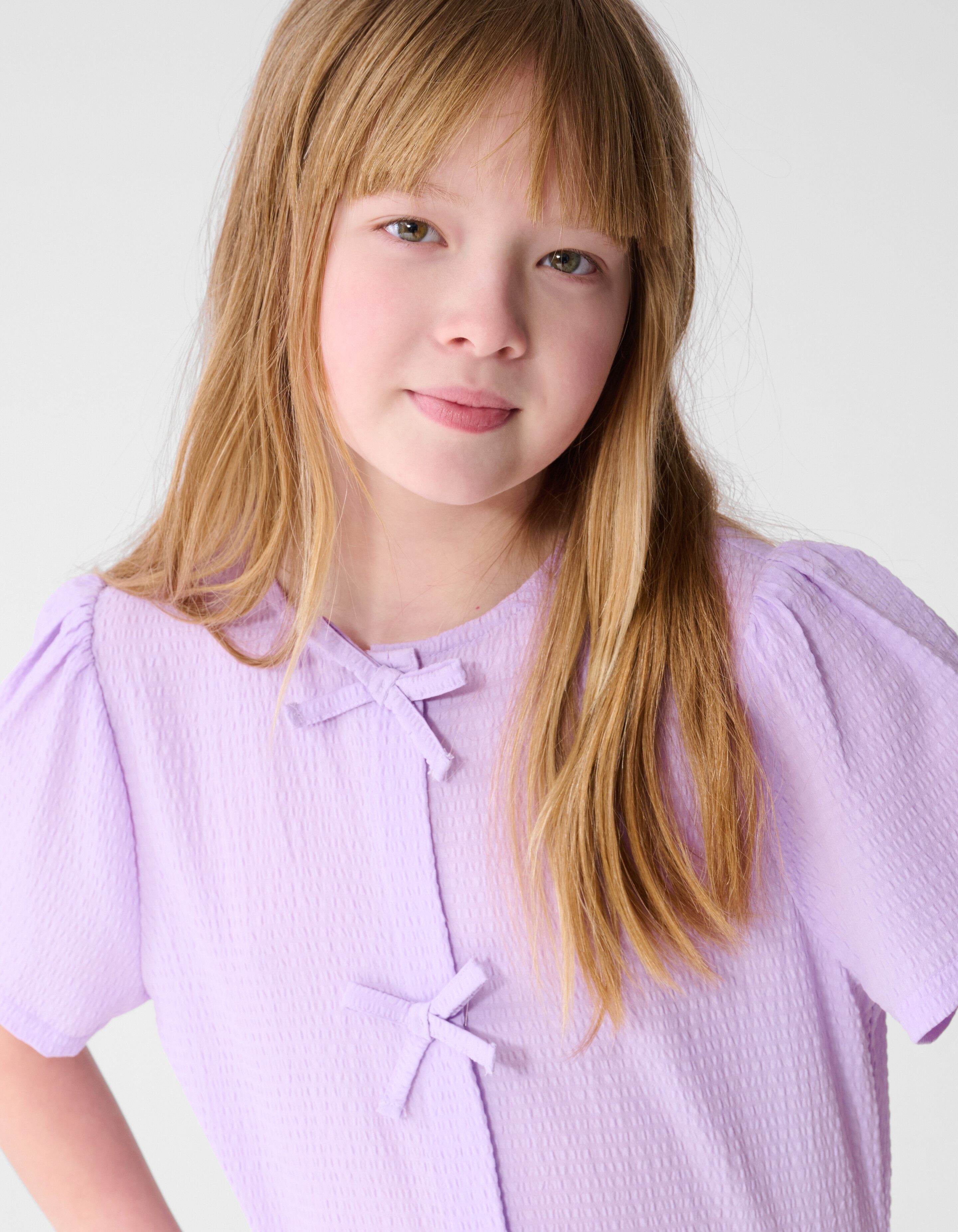 Strik Stripe Blouse Lichtpaars SHOEBY GIRLS