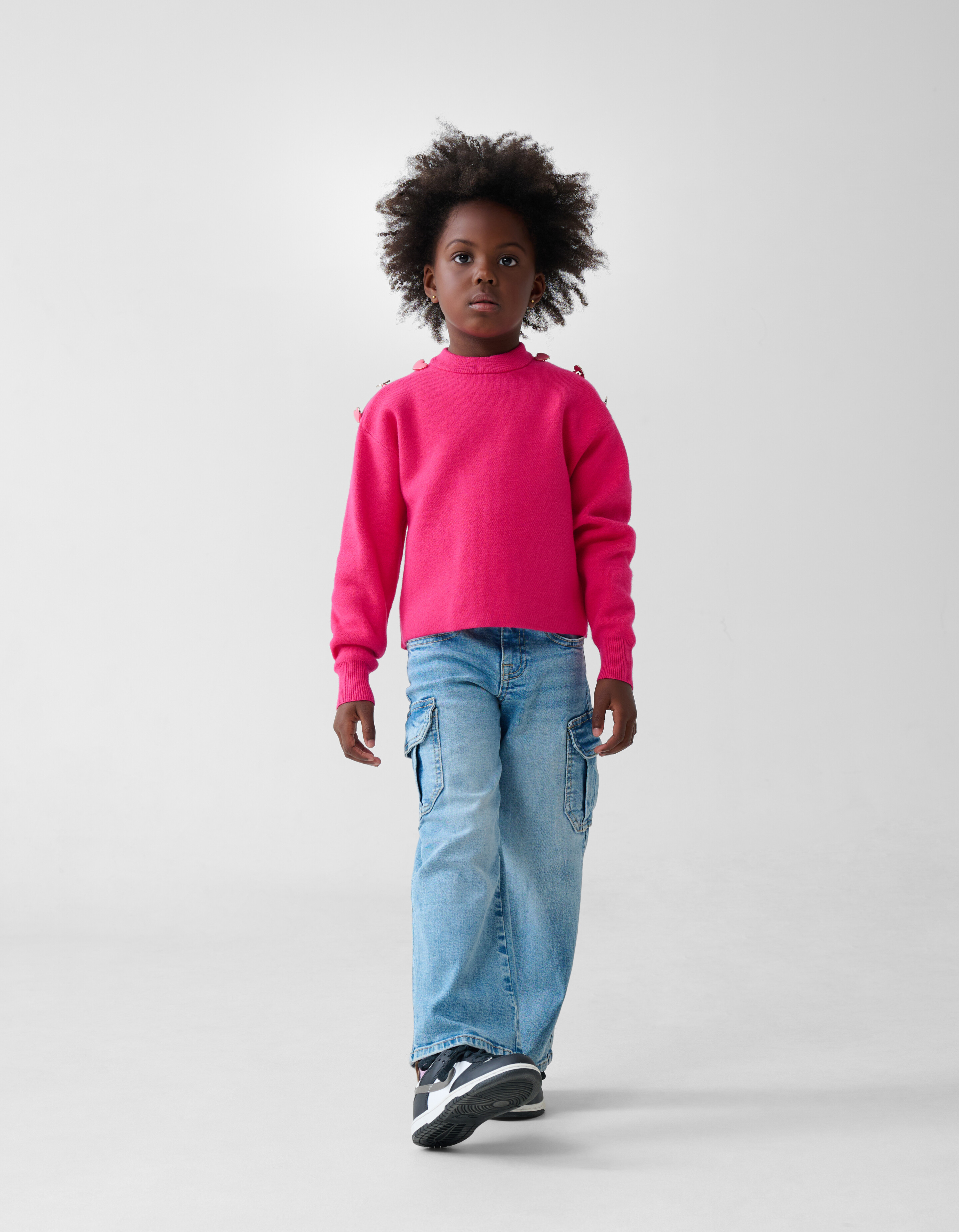 Fancy Button Trui Roze SHOEBY GIRLS