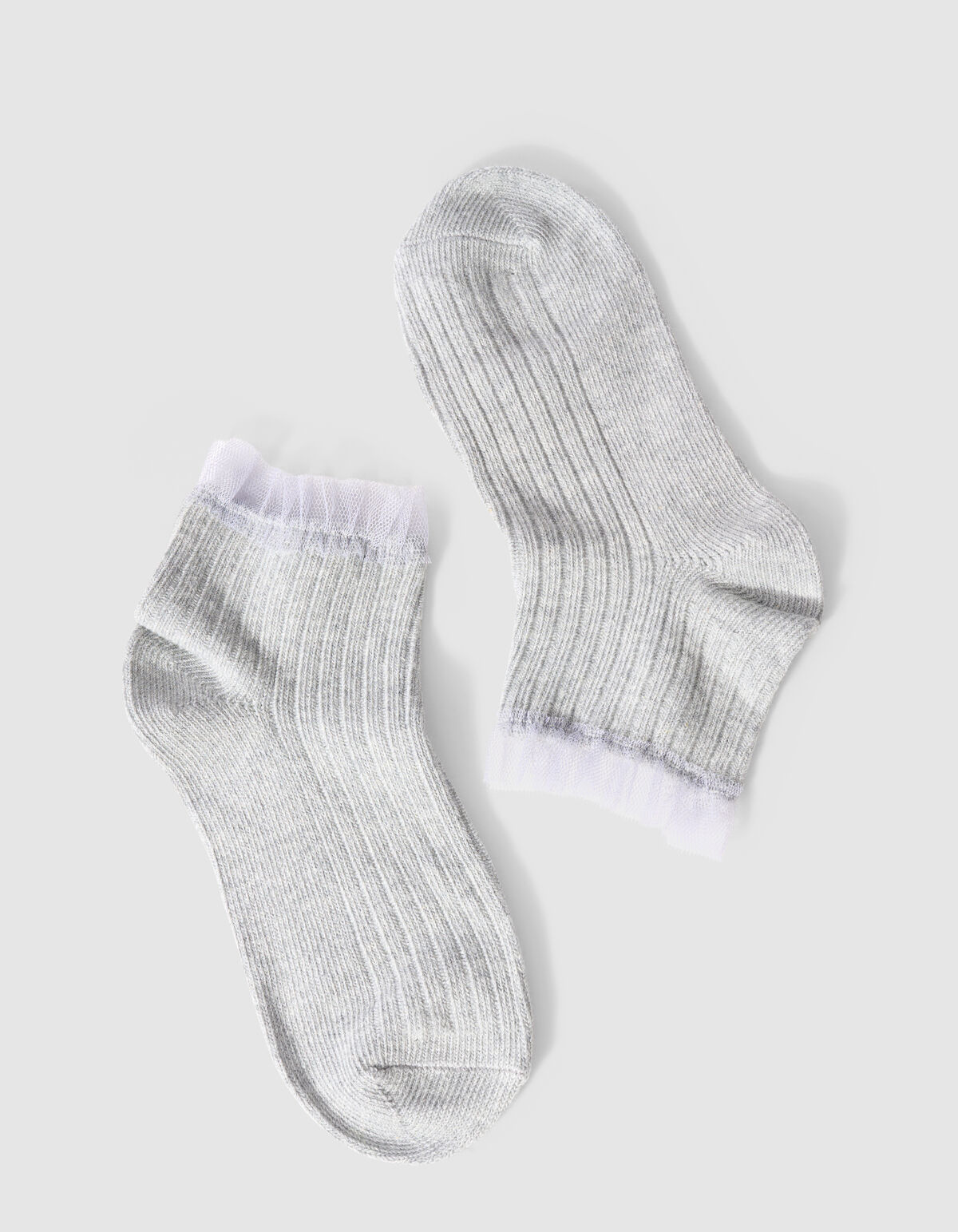 Ruffle Sokken Grijs SHOEBY ACCESSOIRES