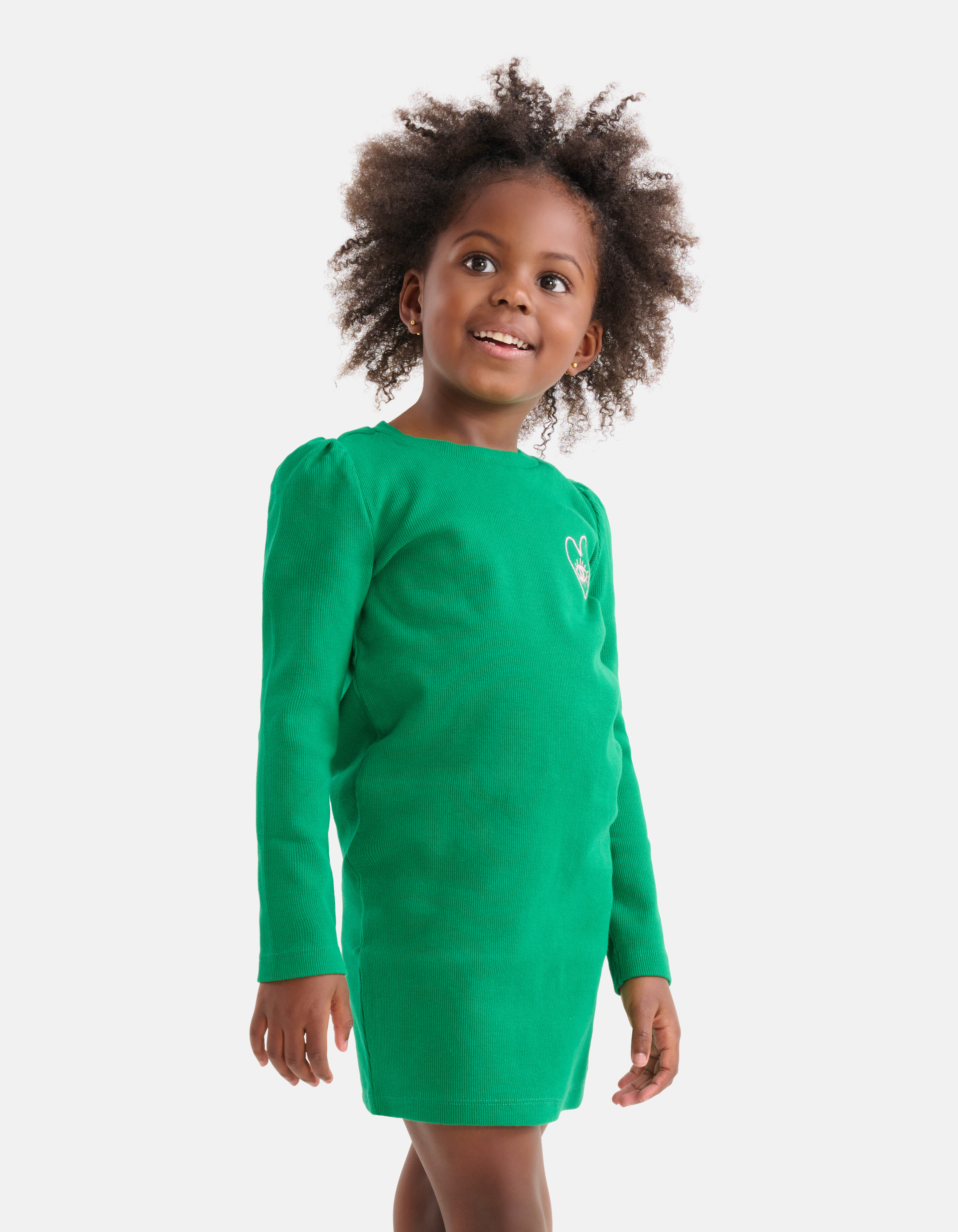 Rib Jurk Groen SHOEBY GIRLS