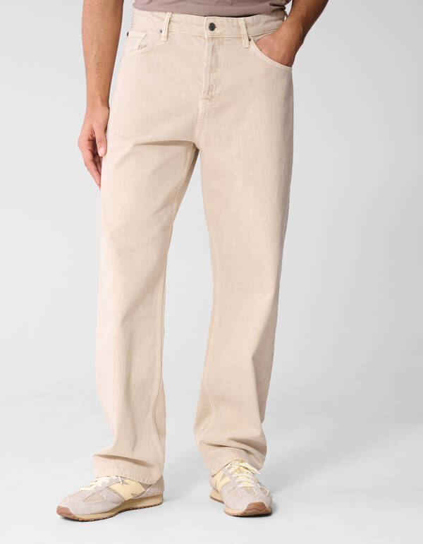 Baggy Fit Jeans Zand L32 SHOEBY MEN