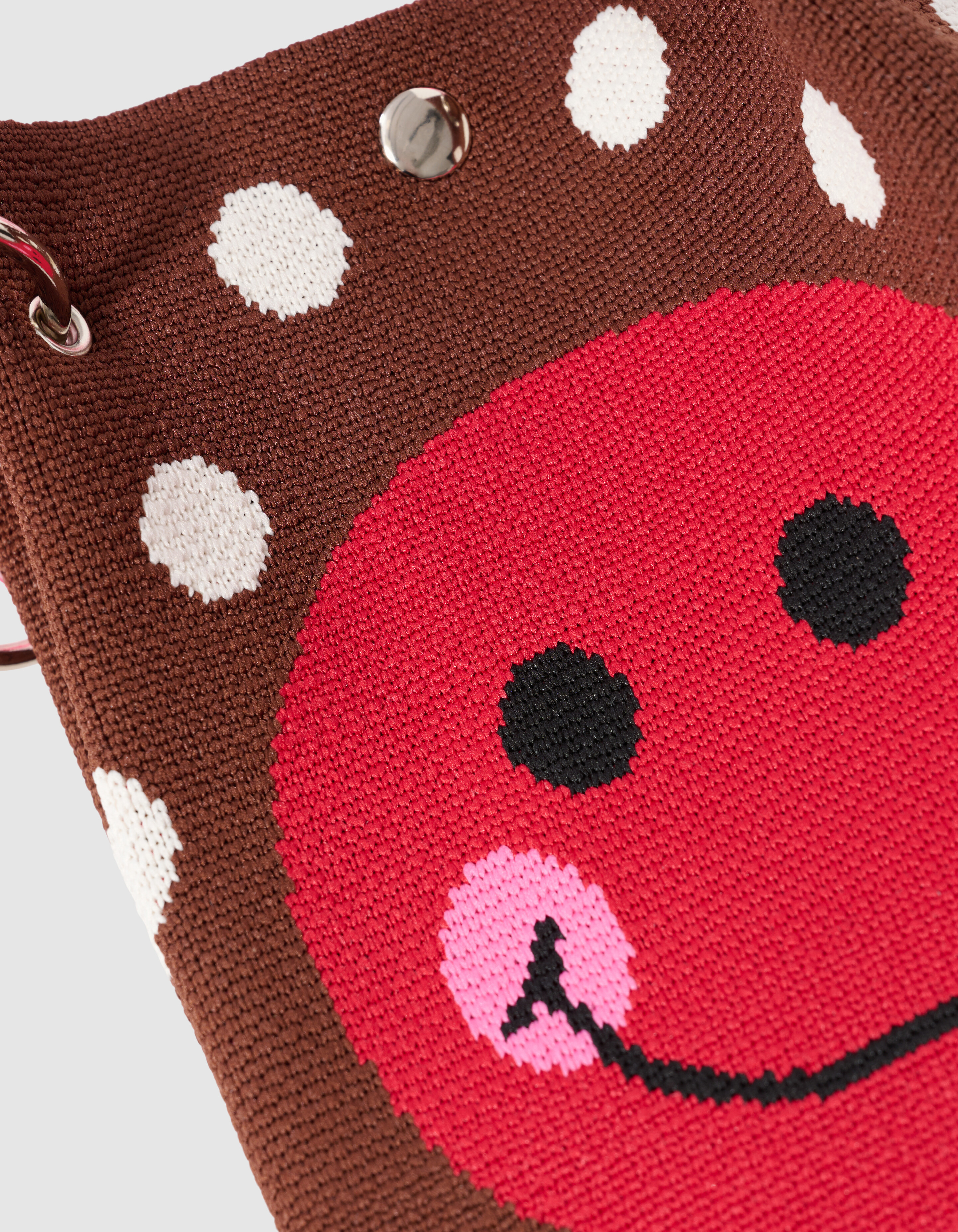 Stippen Gebreide Tas Bruin SHOEBY ACCESSOIRES