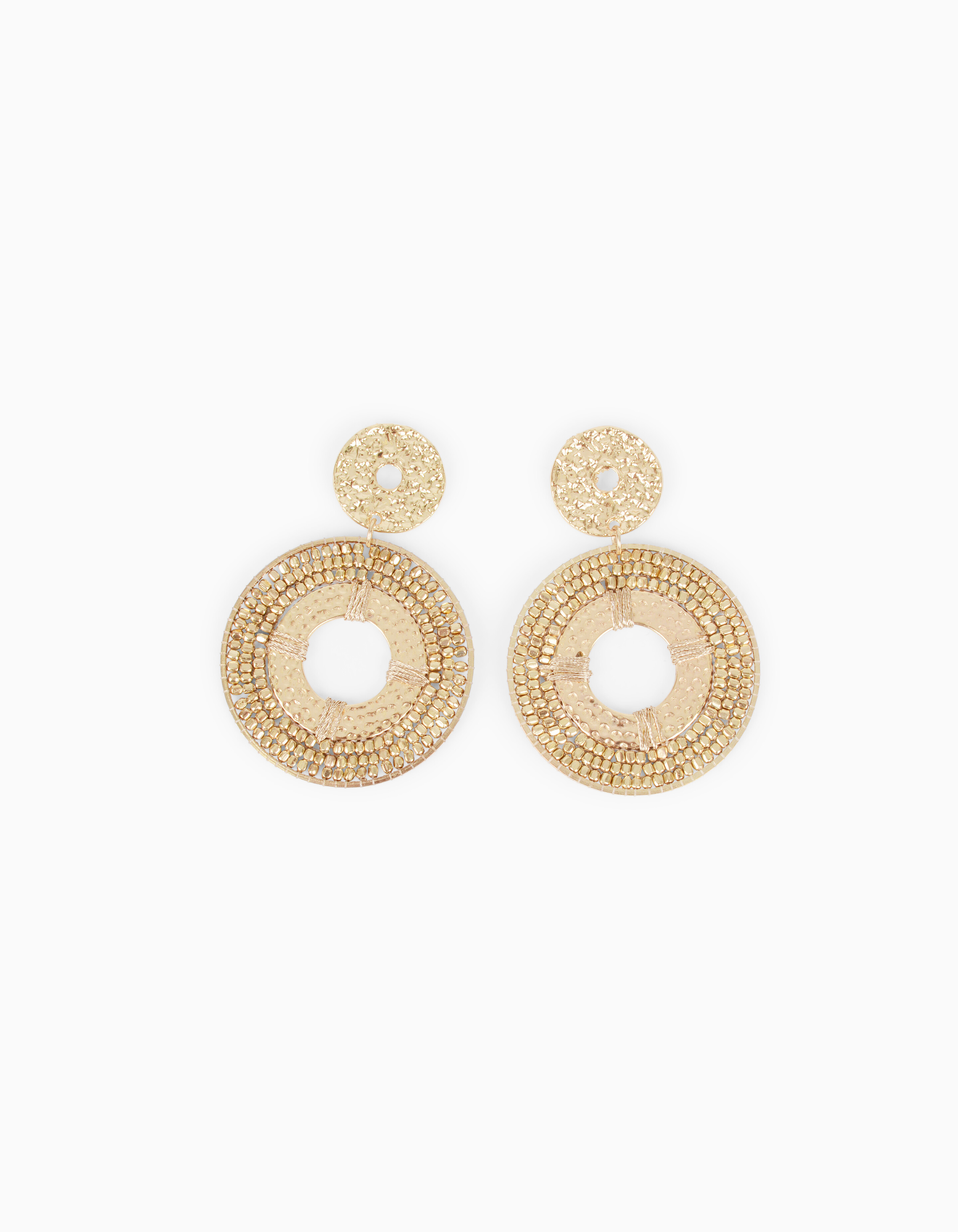 Round Golden Oorbellen ACCESSOIRES SHOEBY