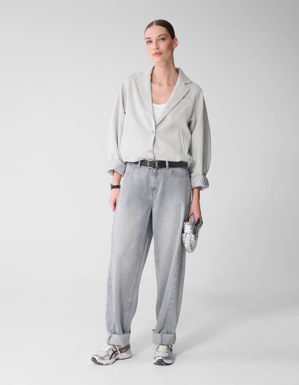 Cropped Blazer Lichtgrijs By Mieke SHOEBY WOMEN