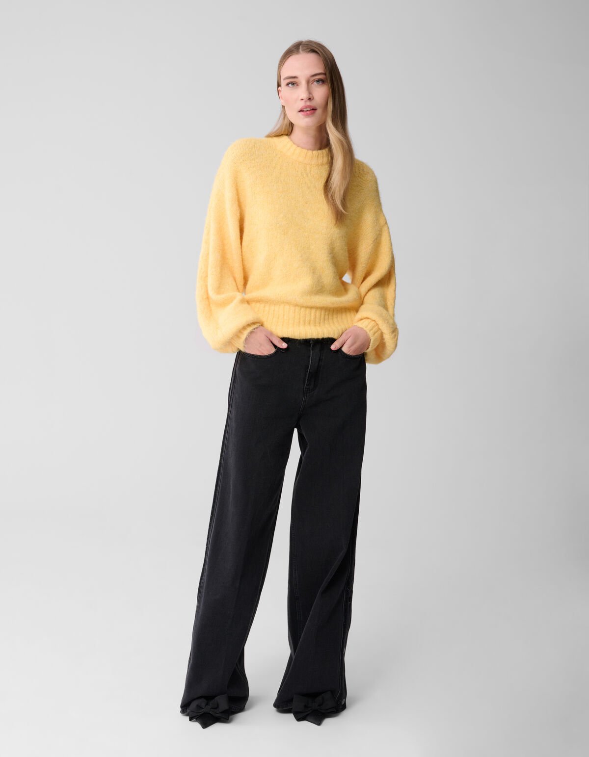 Harige Oversized Trui Geel SHOEBY WOMEN